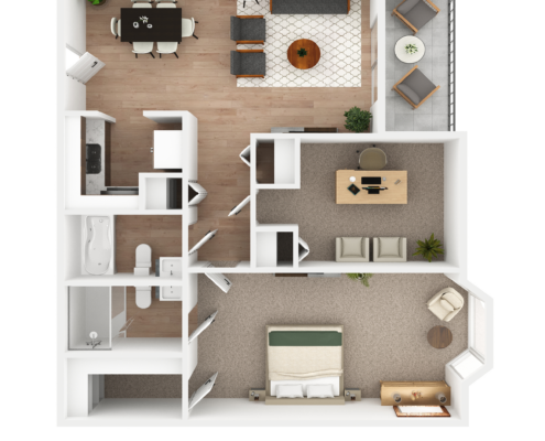 The Burdick 2 bedroom 2 bathroom floor plan