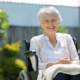 Senior woman in wheelchair